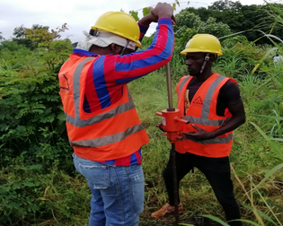 Sondage pénétrométrique sur le site de construction de la station-service d’Atakpamé (Togo)